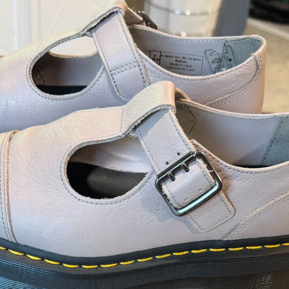 Leather Platform T-Bar Dr. Martens - Picture 4 of 9
